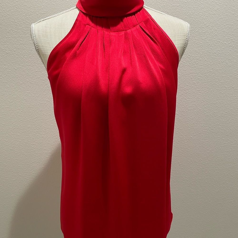 Michael Kors made in Italy sleeveless red top.  Stunningly beautiful - Picture 3 of 13